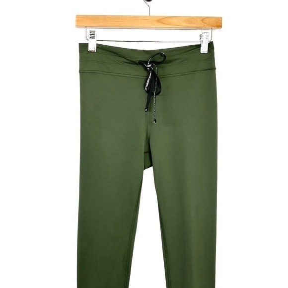 AArmy Womens Chelsea Drawstring Waist Athletic Leggings Sz Medium Green - Picture 3 of 9